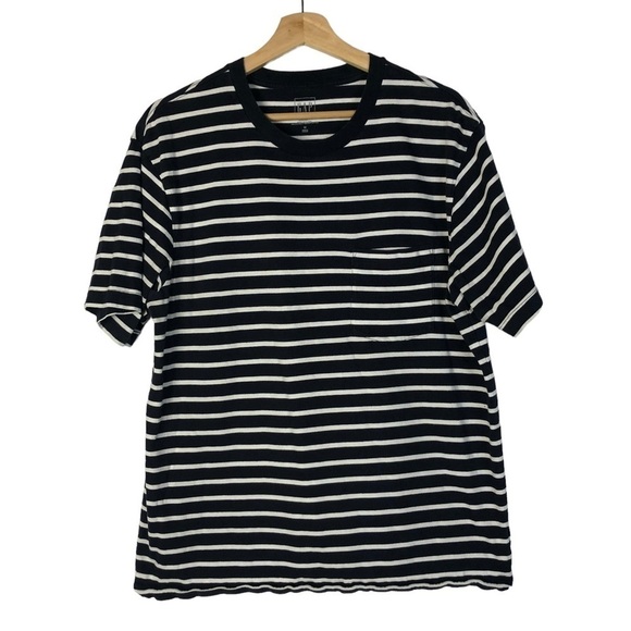 Gap Standard T Navy Blue & White Crewneck Short Sleeve T-Shirt M - Picture 1 of 3